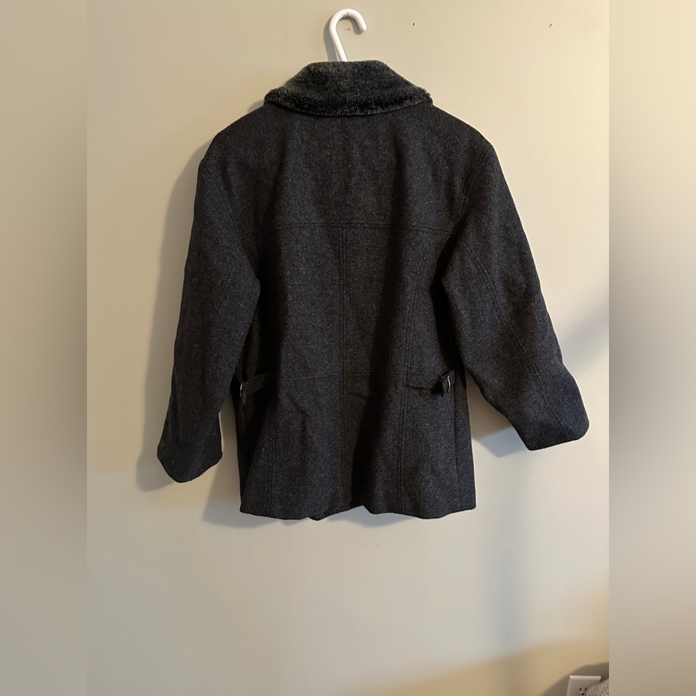 Vintage Charcoal Gray Women's Wool Jacket - Picture 3 of 8